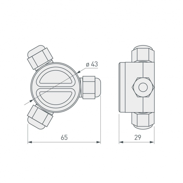 Разветвитель Arlight KLW-3 (4-10mm, IP67) 016901