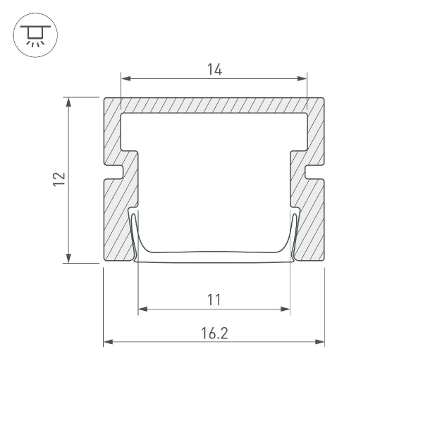 Алюминиевый профиль Arlight PDS-SM-3000 044961