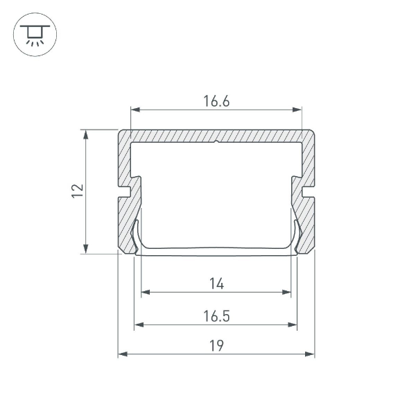 Алюминиевый профиль Arlight SILER-3000 ANOD 045498