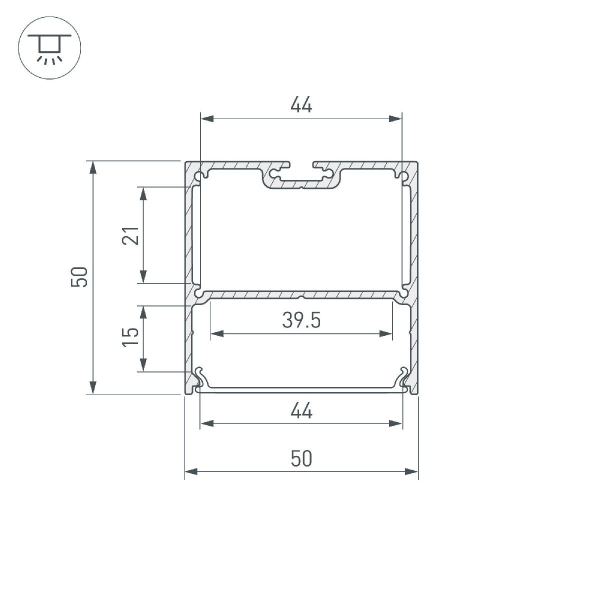 Алюминиевый профиль Arlight SL-LINE-5050-LW-3000 WHITE 043978