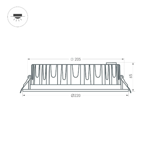 Встраиваемый светильник Arlight MS-MIST-BUILT-R220-30W Day4000 (WH, 110 deg, 230V) 039064