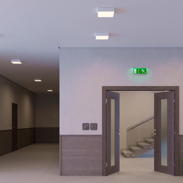 Потолочный светильник Arlight IM-QUADRO-EMERGENCY-3H-S600x600-64W Day4000 (BK, 120 deg, 230V) 041047