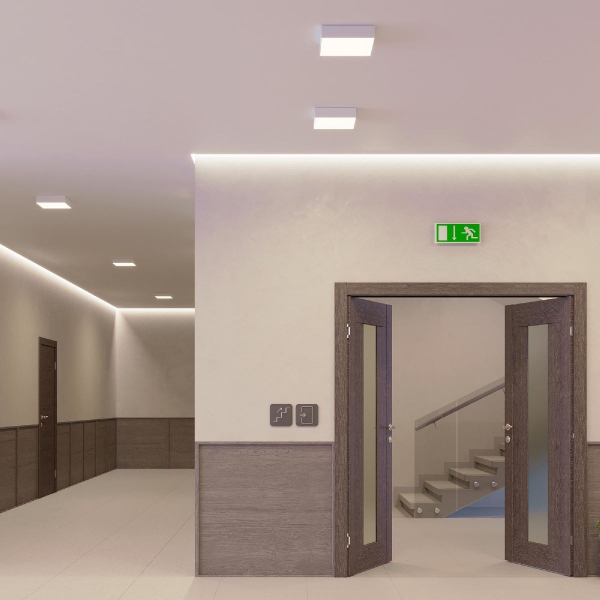 Потолочный светильник Arlight IM-QUADRO-EMERGENCY-3H-S600x600-64W Day4000 (BK, 120 deg, 230V) 041047