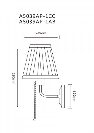 Arte Lamp A5039AP-1AB