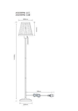 Arte Lamp A5039PN-1AB