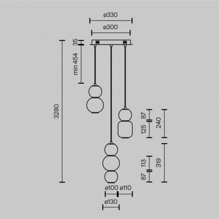 Maytoni MOD273PL-L33CH3K