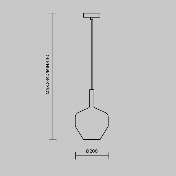 Подвесной светильник Maytoni Duality MOD271PL-01B6