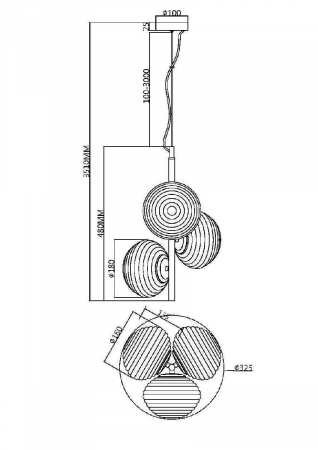 Maytoni MOD268PL-03G