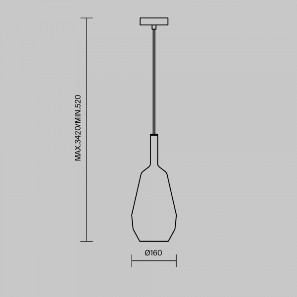 Подвесной светильник Maytoni Duality MOD271PL-01B9