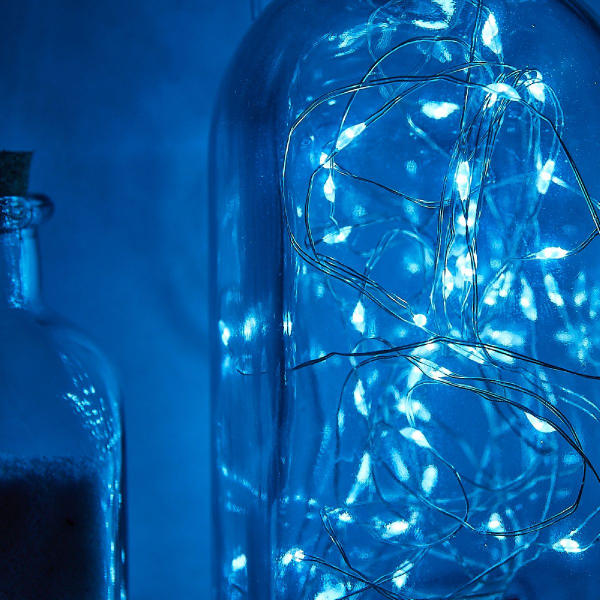 Гирлянда Uniel ULD-S0500-050/SCB/2AA ICE BLUE IP20 DEW UL-00010899