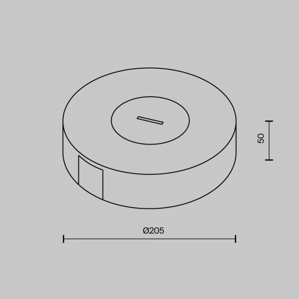 Потолочная чаша накладная с коннектором питания Maytoni Pendant system Parity TRA130SC-1B