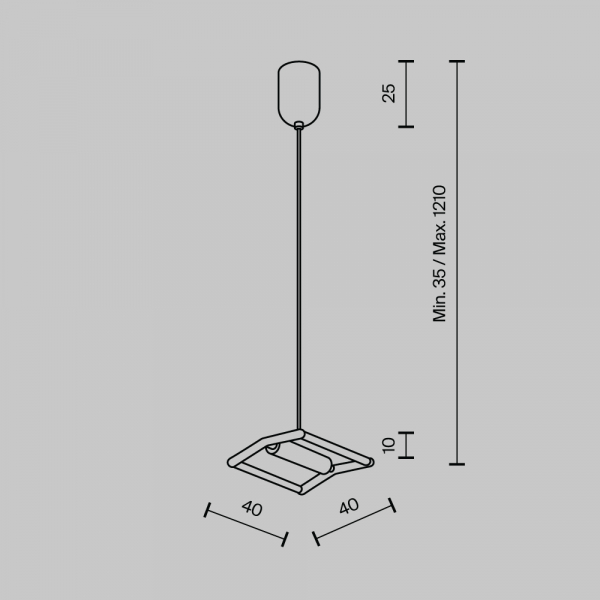 Подвес для ремня Maytoni Pendant system Parity TRA130SW-B