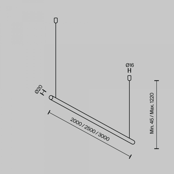 Подвес для опорного стержня Maytoni Pendant system Parity TRA130SWK-B