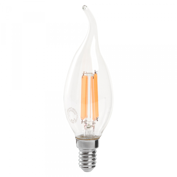 Лампа светодиодная Feron LB-718 Свеча на ветру E14 15W 6400K 38264