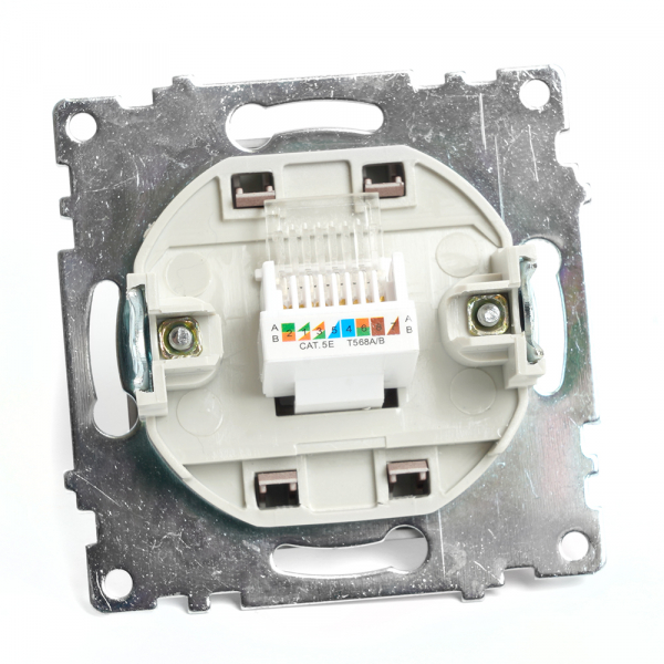 Розетка компьютерная 1-местная RJ-45 Stekker Катрин GLS00-7107-04 49023