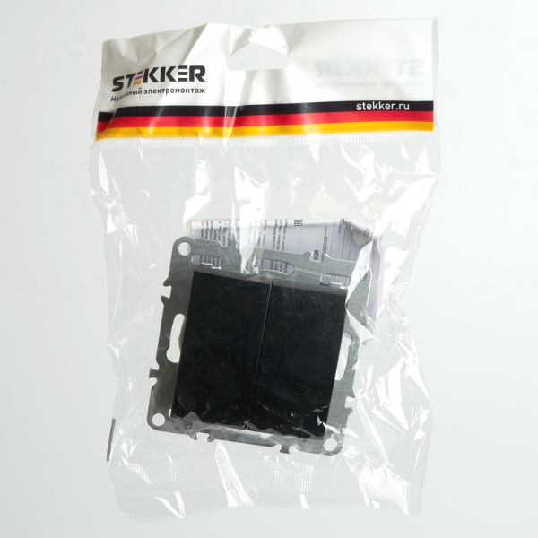 Выключатель 2-клавишный Stekker Эрна PSW10-9104-03 49149