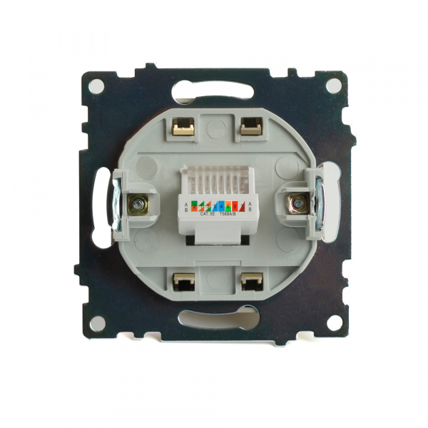 Розетка компьютерная 1-местная RJ-45 Stekker Катрин GLS00-7107-08 49227