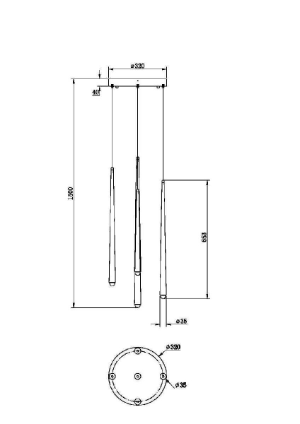 Подвесная люстра Maytoni Cascade MOD132PL-L30BSK
