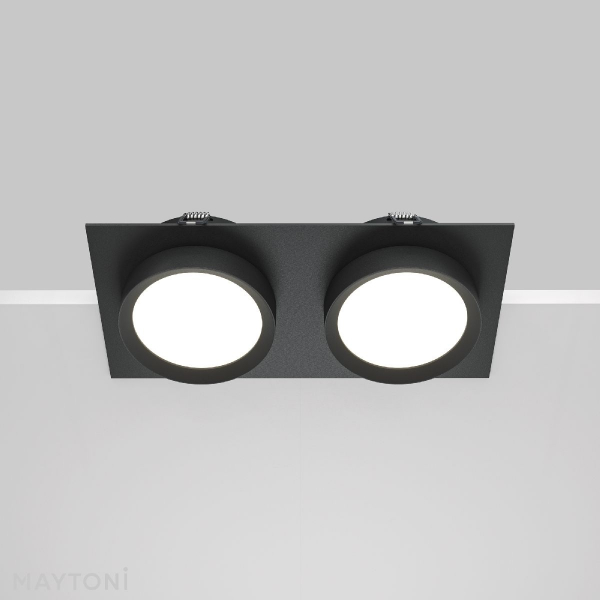 Встраиваемый светильник Maytoni Hoop DL086-02-GX53-SQ-B