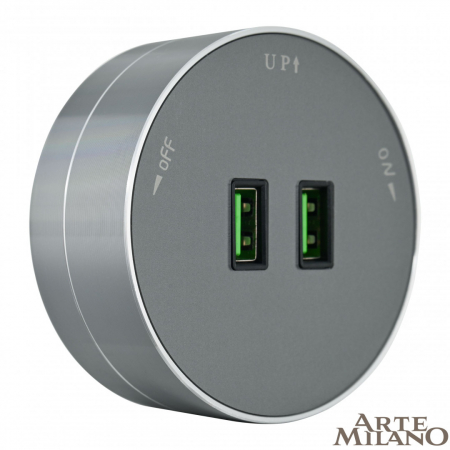Arte Milano 380011TS/USBx2 Grey