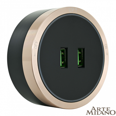 Arte Milano 380066TS LED/USBx2 Gold