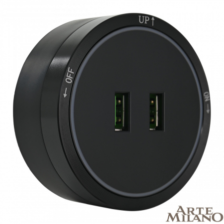 Arte Milano 380066TS LED/USBx2 Black