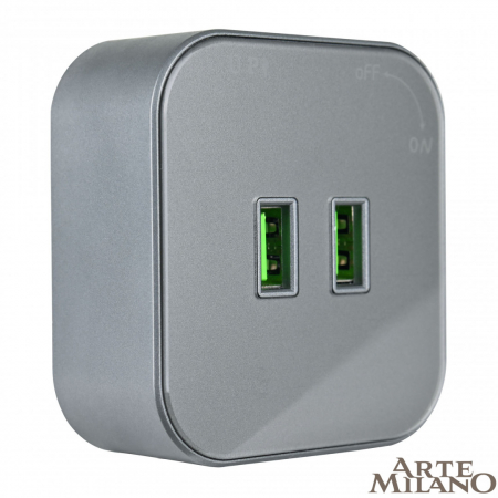 Arte Milano 380022TS/USBx2 Grey