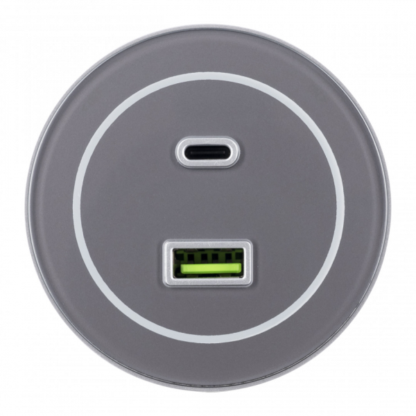 Трековая розетка Arte Milano Am-track-sockets-39 399732TS/USB-Type-C Grey