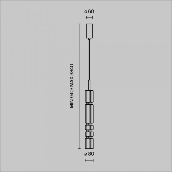 Подвесной светильник Maytoni Ordo MOD272PL-L12BS3K