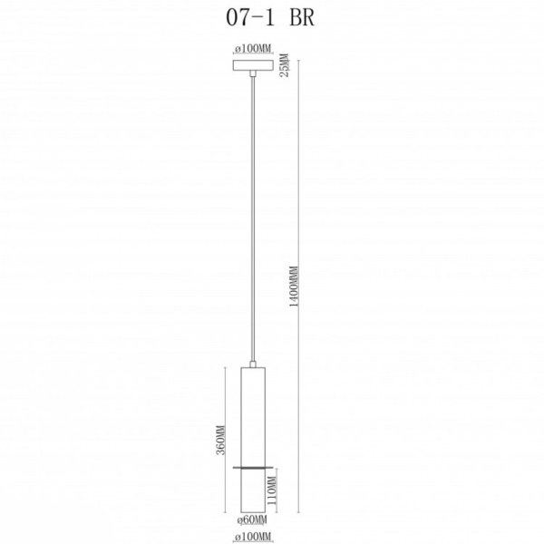 Подвесной светильник iLamp Lofty 10706-1 WH-BR