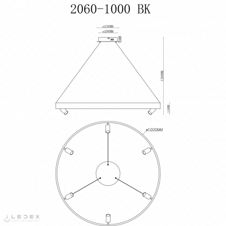 iLedex 2060-D1000 BK