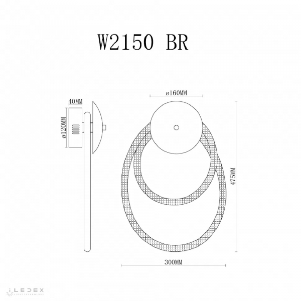 Настенный светильник iLedex Cross W2150 BR
