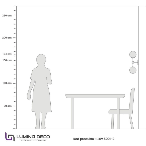 Бра Lumina Deco Zodiak LDW 6001-2 BK+WT