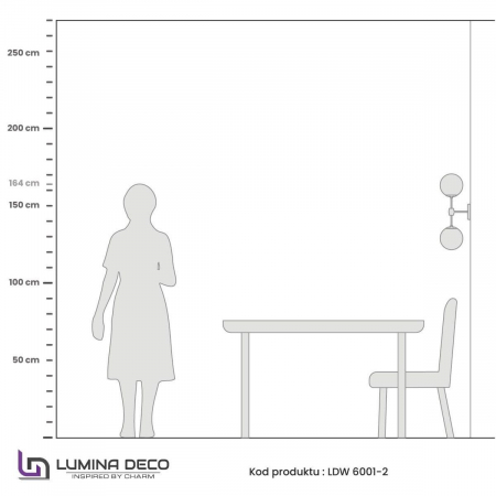 Lumina Deco LDW 6001-2 BK+WT