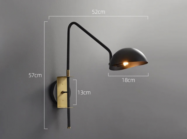 Бра DeLight Collection Wall lamp MT9049-1WB black/bronze