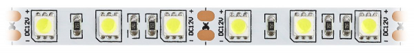 Светодиодная лента Эра 12В 5050 14,4Вт/м 6500K 5м IP20 LS5050-14,4-60-12-6500K-IP20-2year-5m KU-5050AD-60D-W Б0044118
