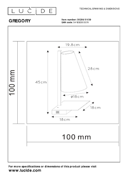 Бра Lucide Gregory 30295/01/30