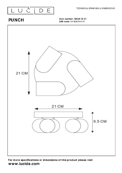 Спот Lucide Punch 13958/13/31