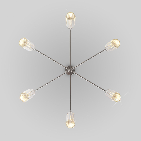 Подвесная люстра Eurosvet Gilian 60163/6 никель Smart a065758