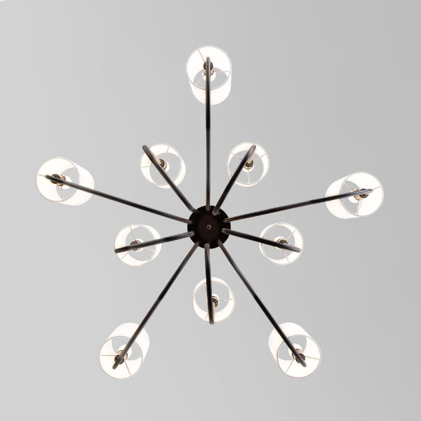 Подвесная люстра Eurosvet Abbey 60164/10 черный Smart a065748