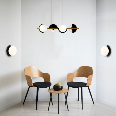 Eurosvet 70149/4 черный/латунь Smart