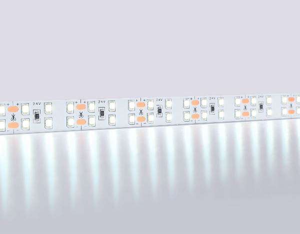 Светодиодная лента двухрядная Ambrella Light LED Strip 24В 2835 20Вт/м 6500K 5м IP20 GS3603
