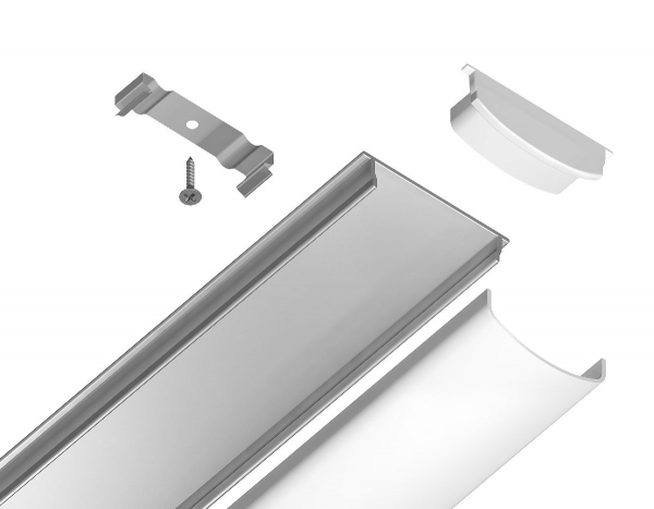Алюминиевый накладной профиль Ambrella Light Alum Profile GP1500AL