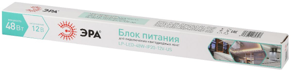 Блок питания Эра 48Вт DC12В 4A IP20 LP-LED-48W-IP20-12V-US Б0061152