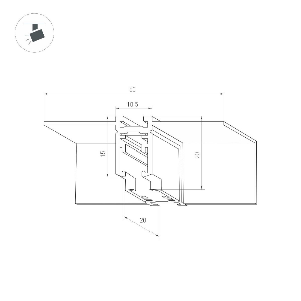 Коннектор угловой Arlight MAG-MICROCOSM-CON-FDW-L90-INT (BK, внутренний) 044525