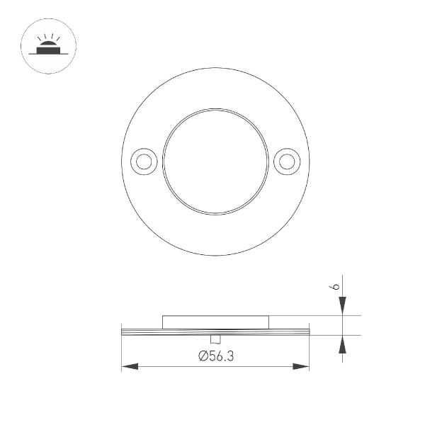 Архитектурный светильник Arlight ART-DECK-LAMP-R56-3W Warm3000 (SL, 120 deg, 24V) 045346
