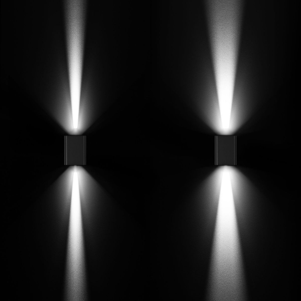 Уличный настенный светильник Arlight LGD-WALL-VARIO-S104x129-2x6W Day4000 (GR, 1-80 deg) 029794