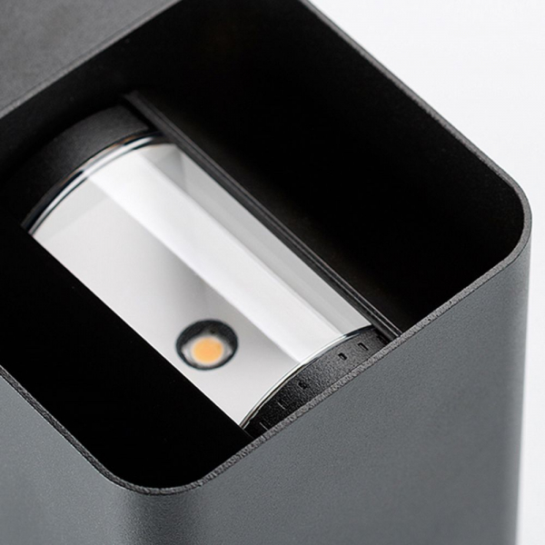 Уличный настенный светильник Arlight LGD-WALL-VARIO-S104x129-2x6W Day4000 (BK, 1-80 deg) 046428