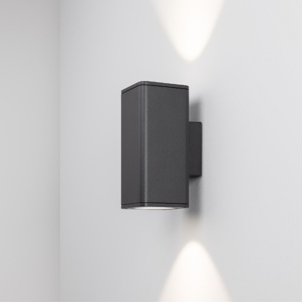 Уличный настенный светильник Arlight LGD-EVO-WALL-TWIN-S100x100-2x12W Day4000 (GR, 44 deg, 230V) 046194