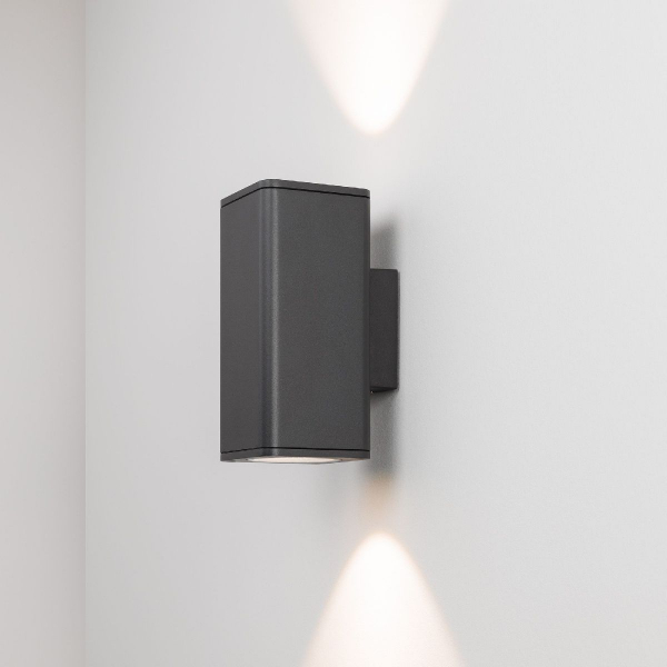 Уличный настенный светильник Arlight LGD-EVO-WALL-TWIN-S100x100-2x12W Warm3000 (GR, 44 deg, 230V) 046195